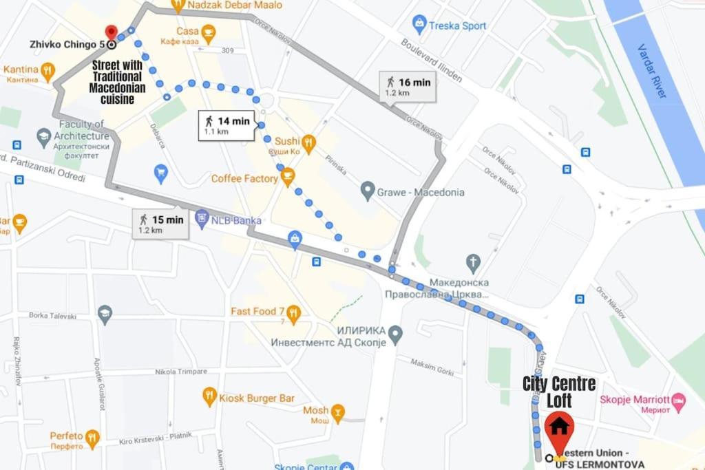 City Centre Loft Skopje Ngoại thất bức ảnh