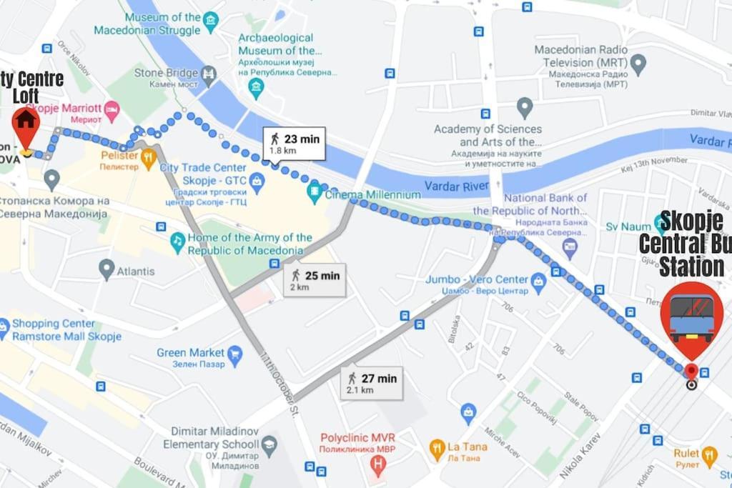 City Centre Loft Skopje Ngoại thất bức ảnh