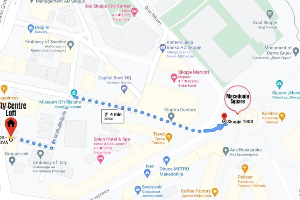 City Centre Loft Skopje Ngoại thất bức ảnh